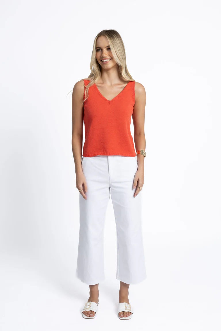 Humidity - Margot Drill Pants White [sz:10]