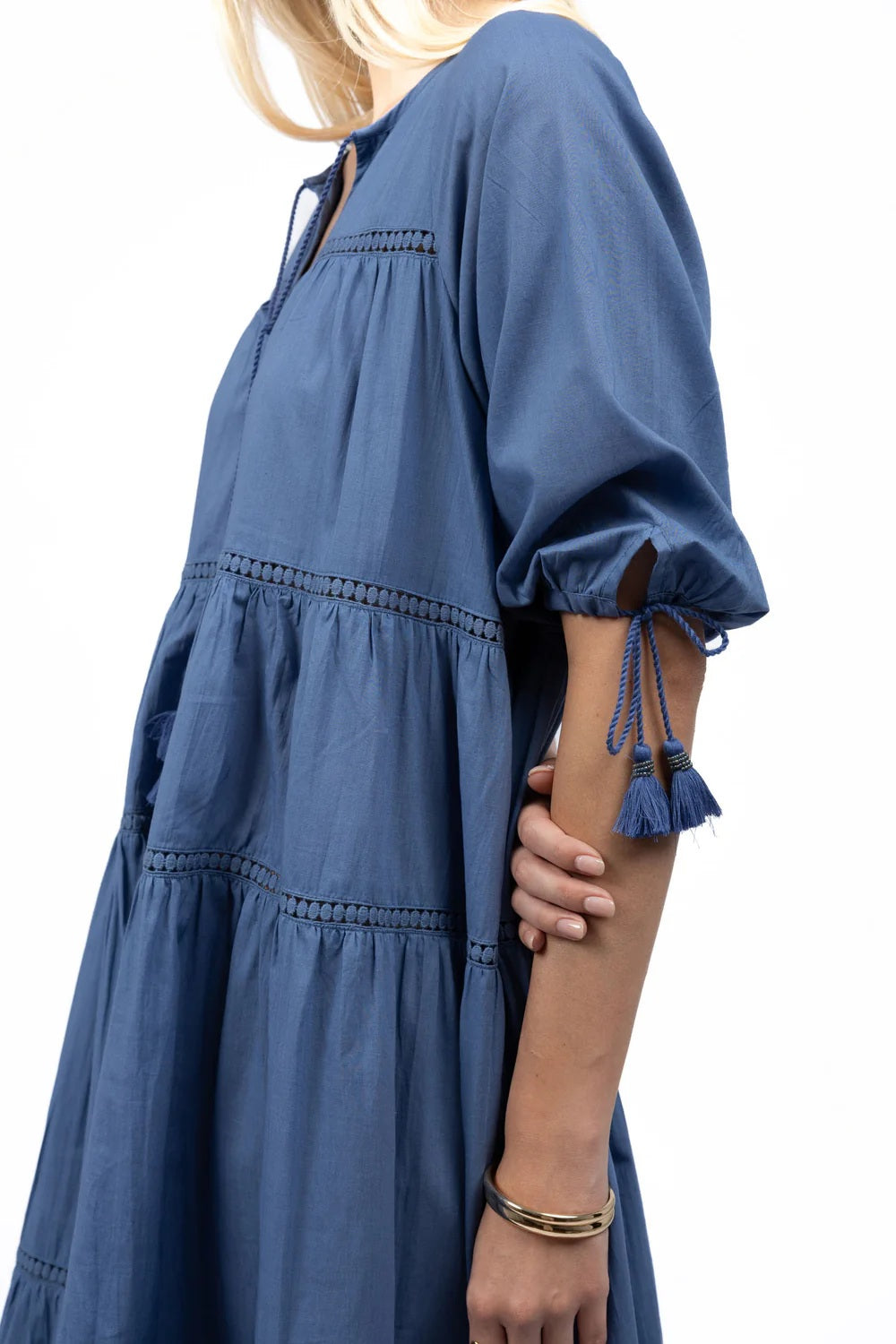 Humidity - Louisa Tier Dress Paris Blue [sz:s/m]