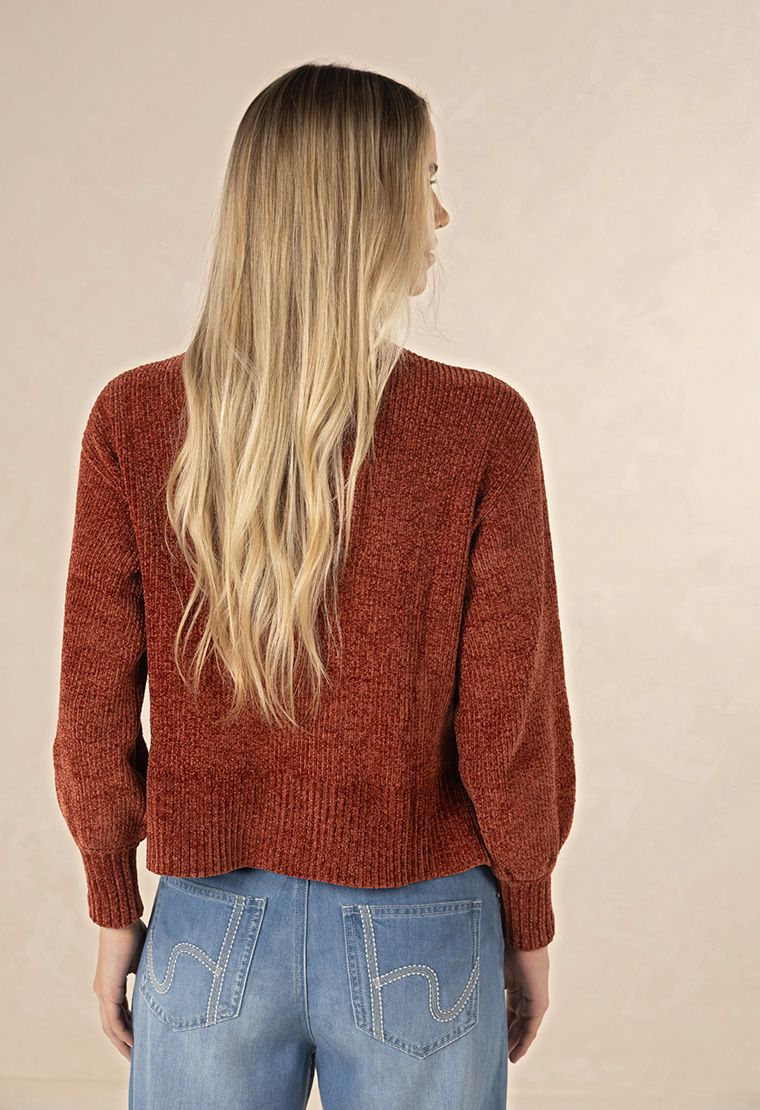 Humidity - Chenille Jumper Rust [sz:s]