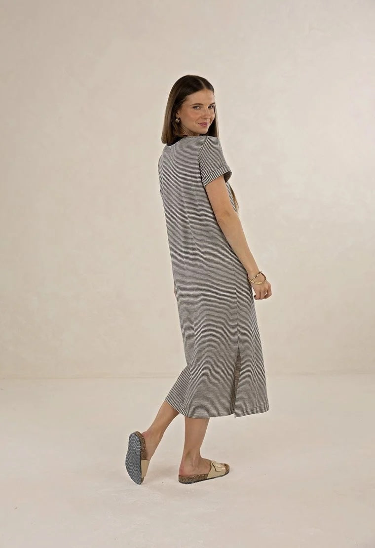 Humidity - Profile Stripe Dress Midnight [sz:xs]