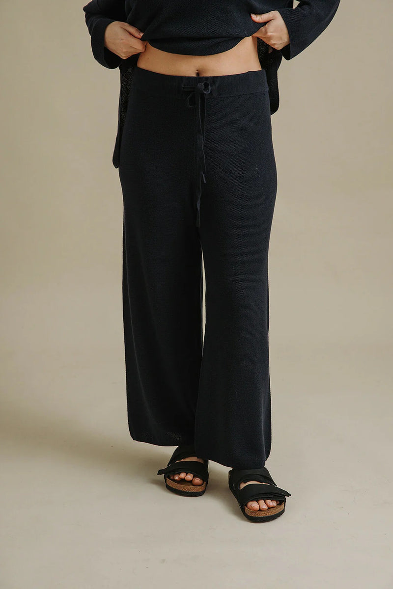 Talamaya - Winter Retreat Merino Cotton Pant Deep Ocean [sz:small]