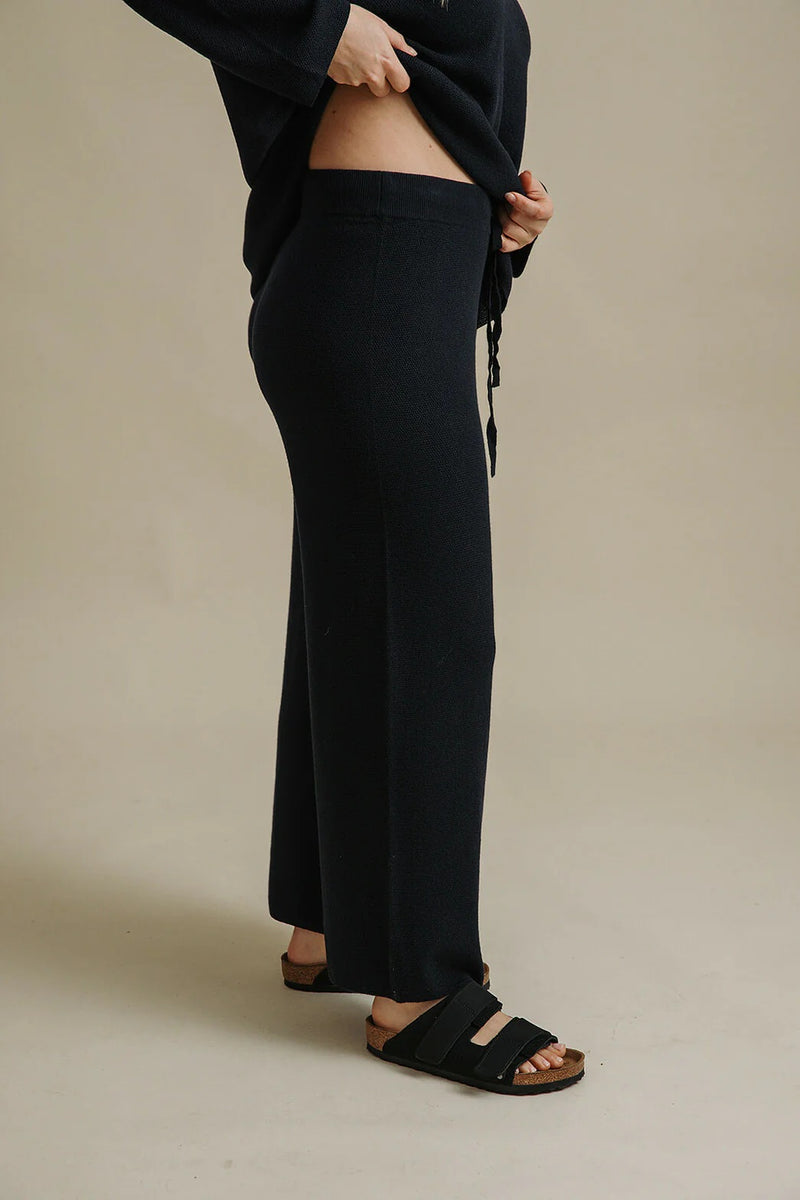 Talamaya - Winter Retreat Merino Cotton Pant Deep Ocean [sz:small]