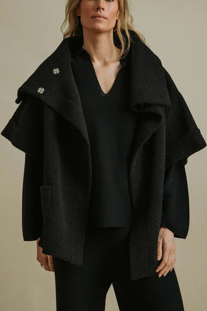 Talamaya - Sherpa Cuddle Coat Onyx [sz:xs/s]