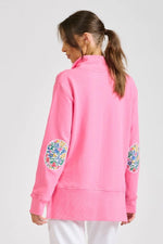 Est 1971 - The Collar Sweatshirt Hot Pink Floral