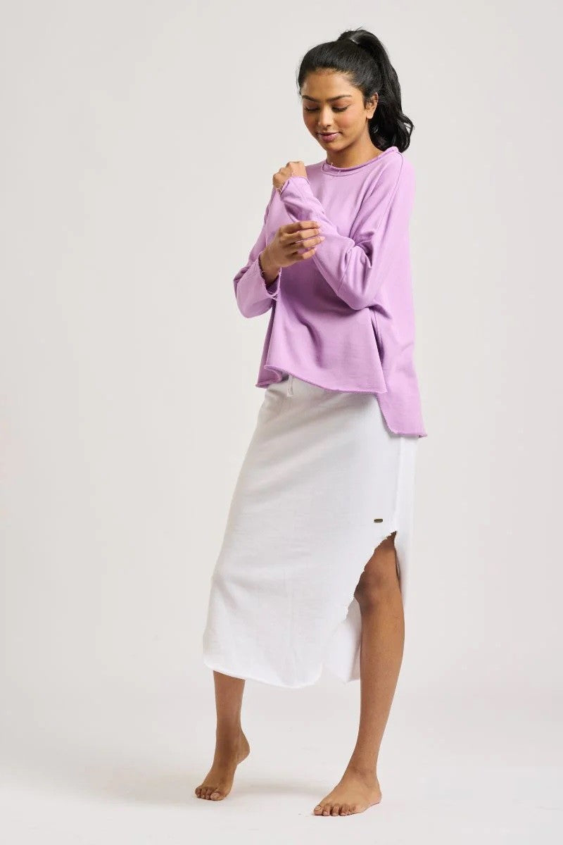 Raw Long Sleeve Sweatshirt - Lilac [sz:s/m]