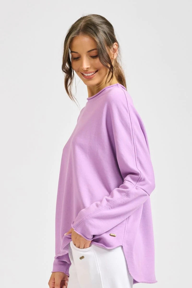Raw Long Sleeve Sweatshirt - Lilac [sz:s/m]
