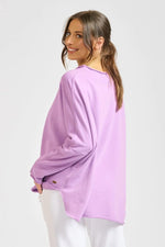 Raw Long Sleeve Sweatshirt - Lilac [sz:s/m]