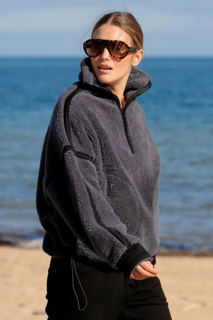Est - Popover Fleece Bluestone [sz:l/xl]