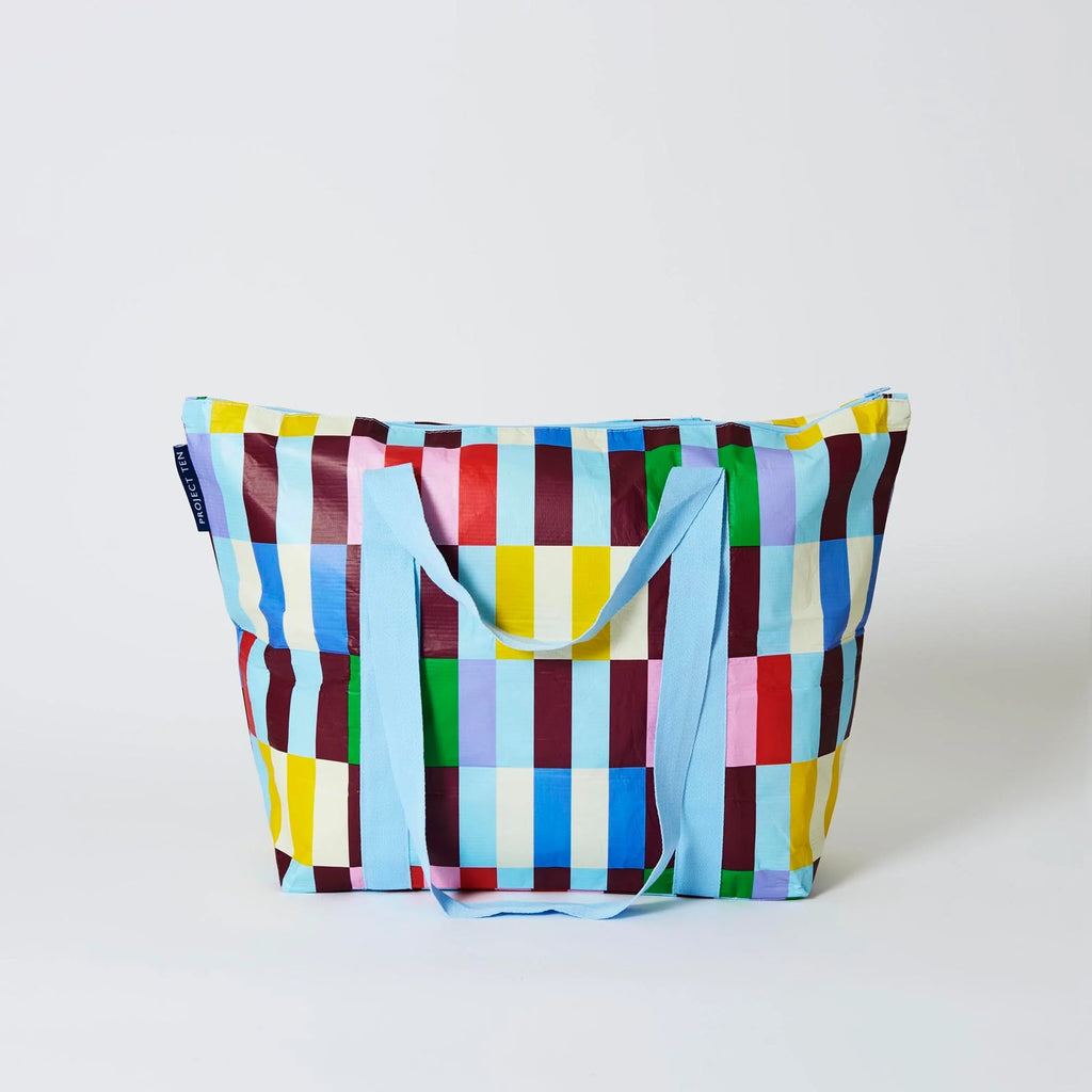 Project 10 - Zip Medium Tote Multi Stripes
