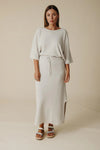 Talamaya - Retreat Cotton Twist Skirt Silver X White [sz:s]