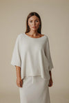 Talamaya - Retreat Cotton Twist Tee Pullover Silver X Salt [sz:s]