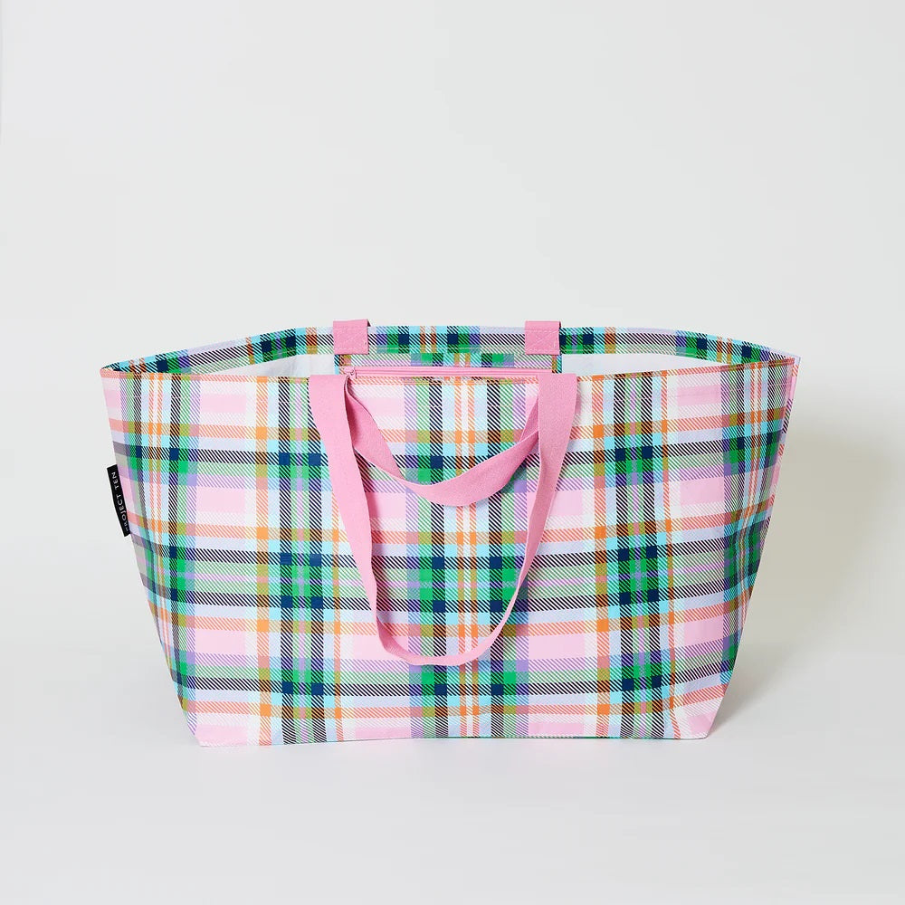 Project 10 - Oversized Tote Plaid [sz:the Oversized Tote Clr:plaid]