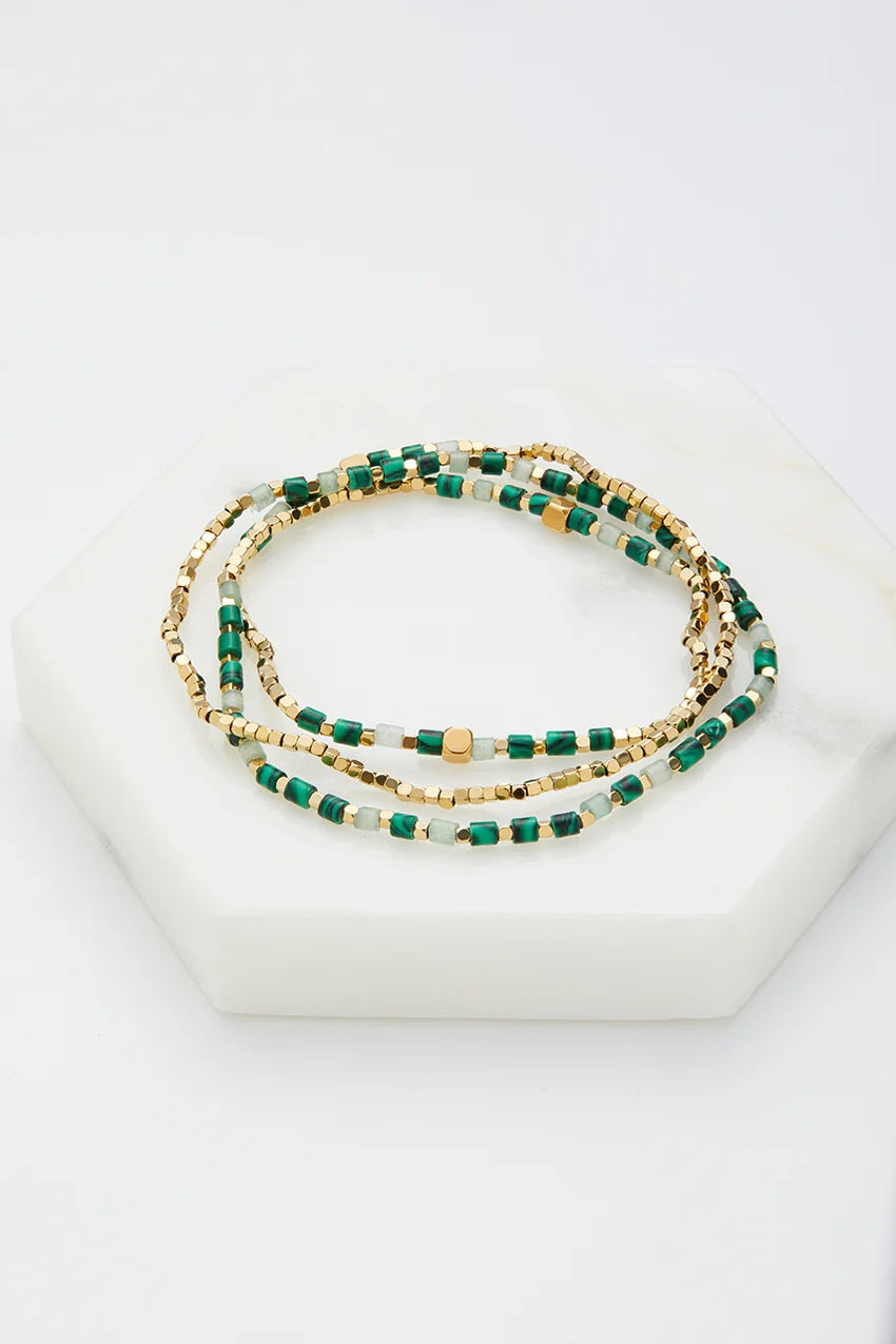 Zafino - Ophelia Wrap Bracelet Jade Stretch