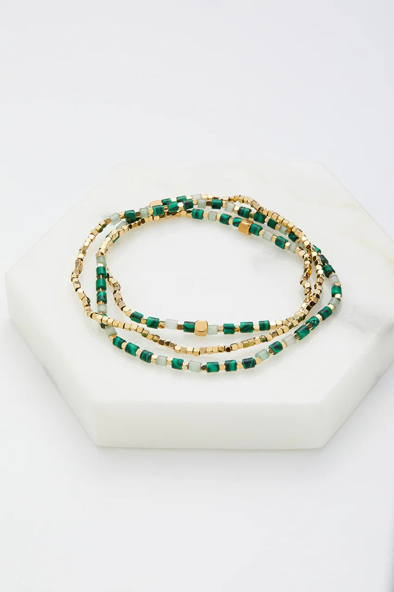 Zafino - Ophelia Wrap Bracelet Jade Stretch