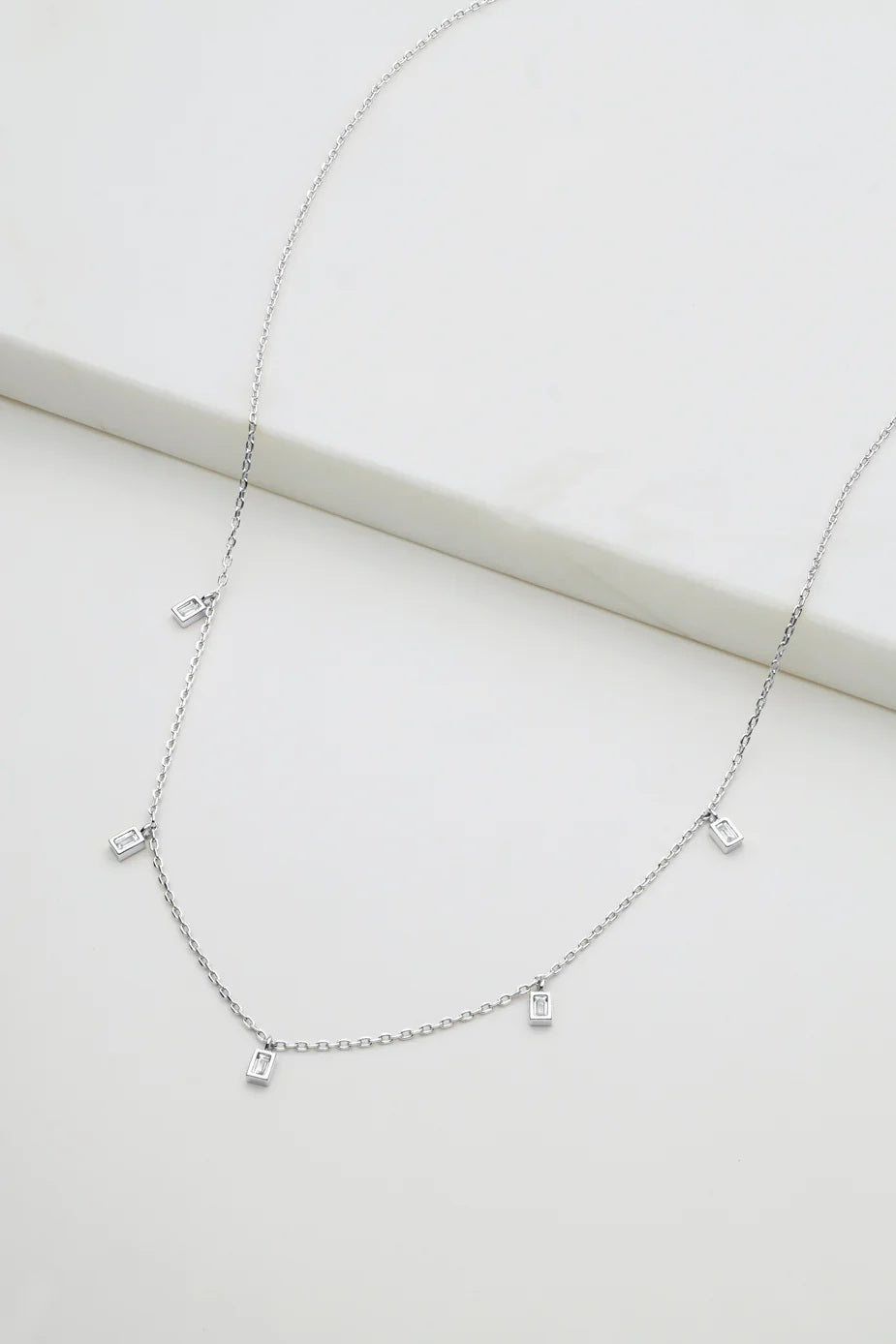 Zafino - Baguette Mini Necklace Silver 