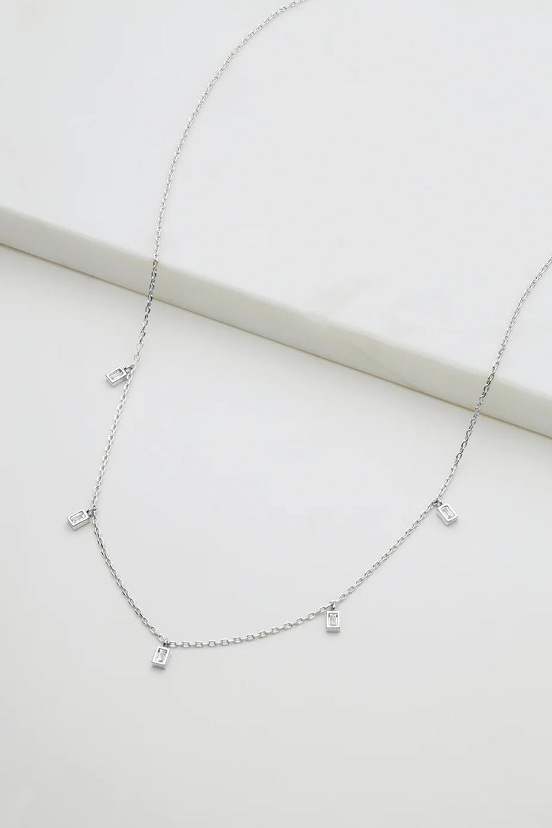 Zafino - Baguette Mini Necklace Silver 