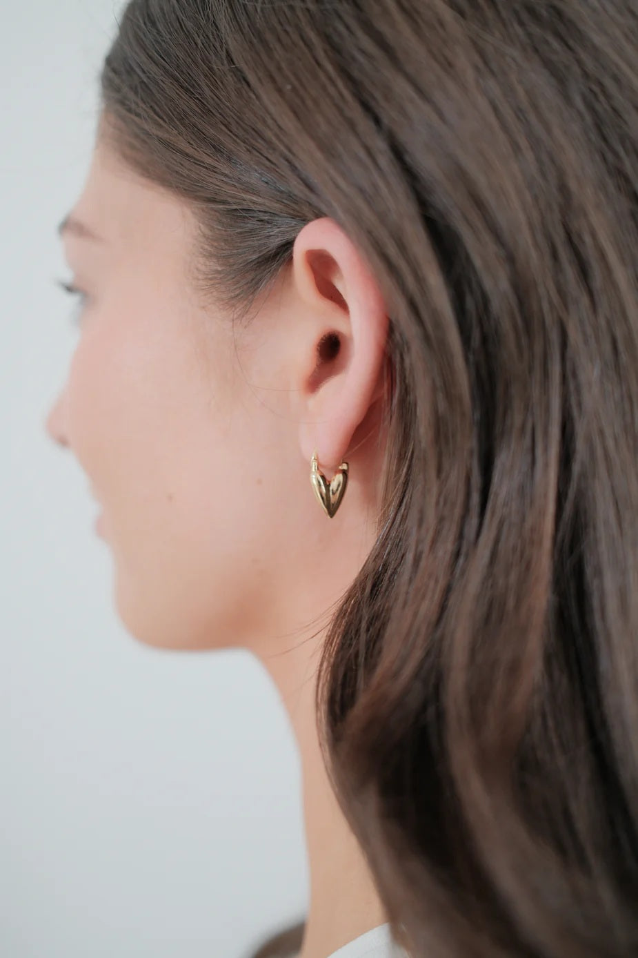 Zafino - Jess Heart Hoop Gold