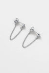 Zafino - Crystal Chain Wrap Earring Silver