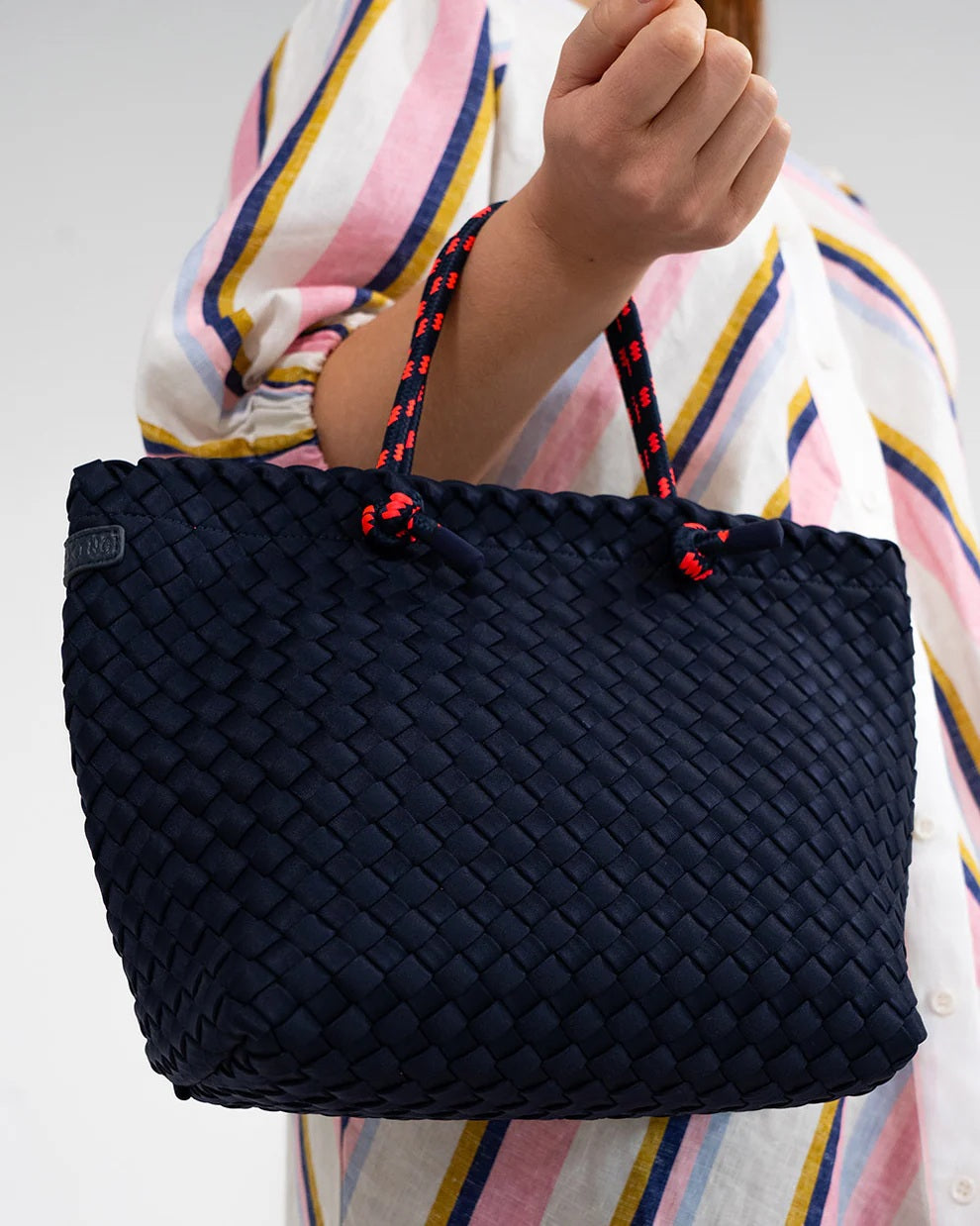 Elms And King - Michigan Tote Navy Neo Plait