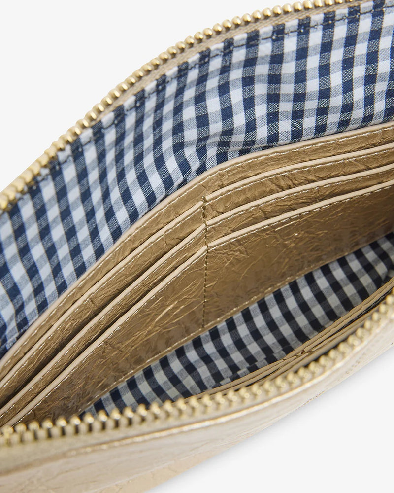 Bowery Wallet Light Gold Crinkle