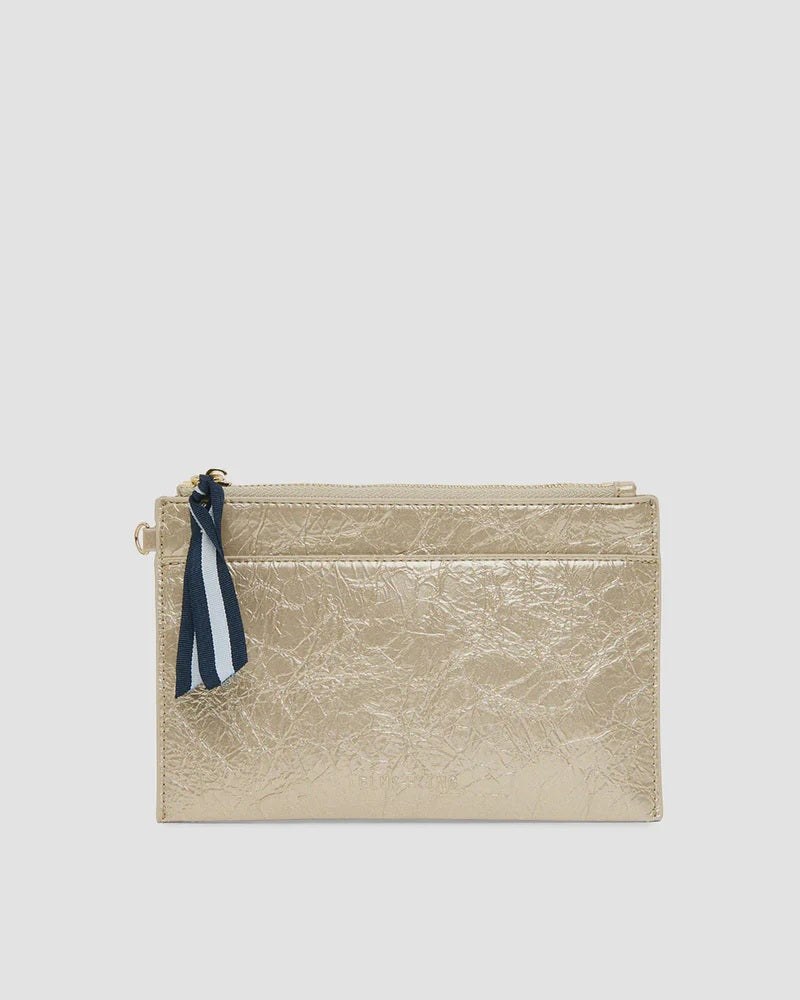 New York Coin Purse Light Gold Crinkle
