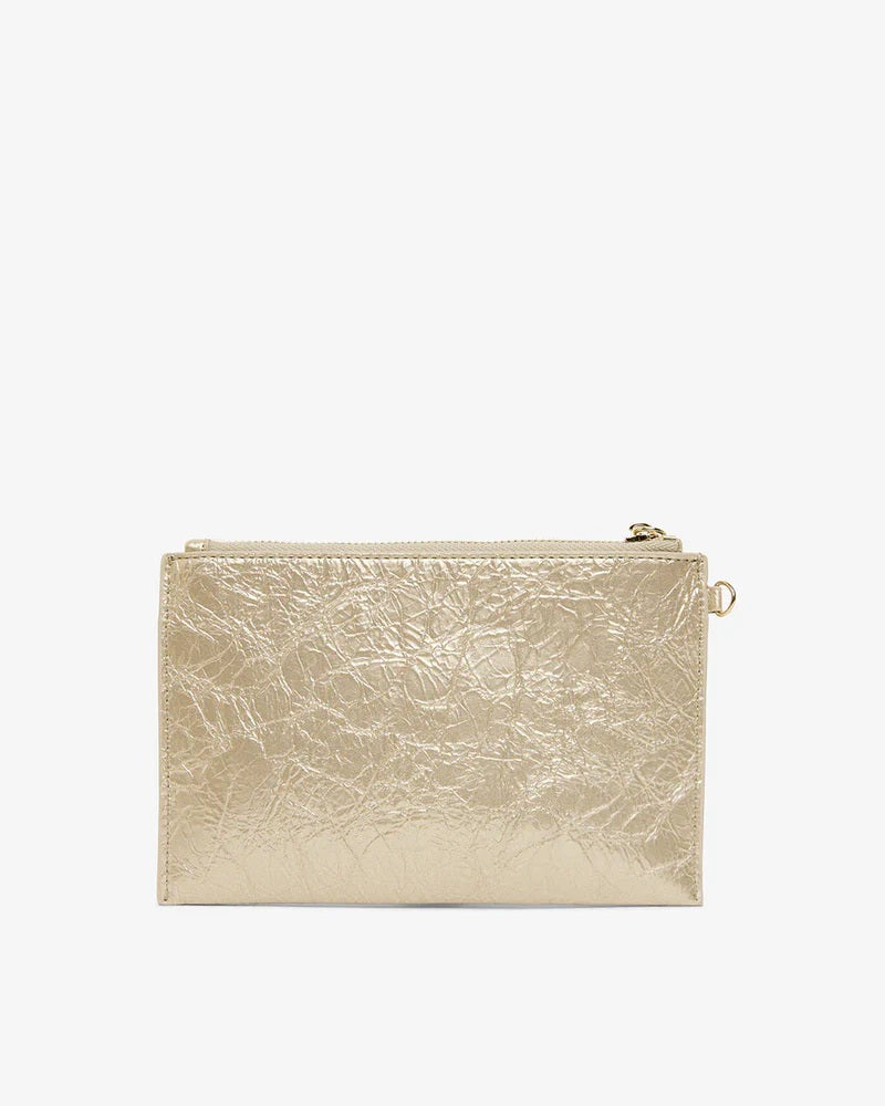 New York Coin Purse Light Gold Crinkle