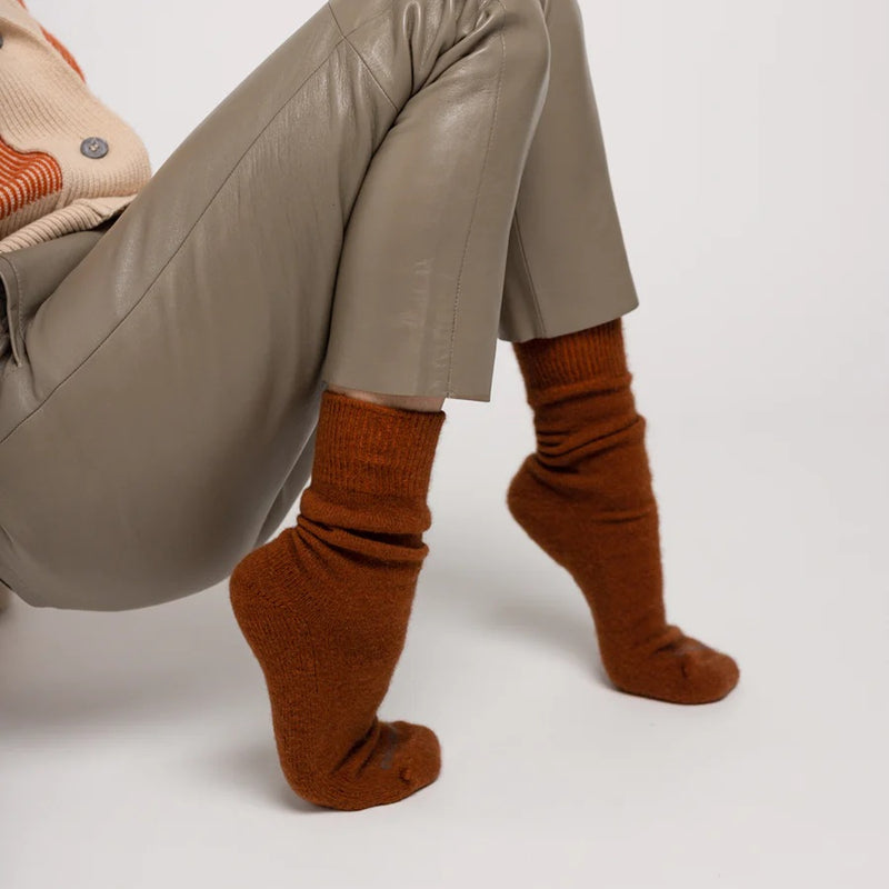 Nooan Possum Merino Socks Piha Leather Brown [sz:m]
