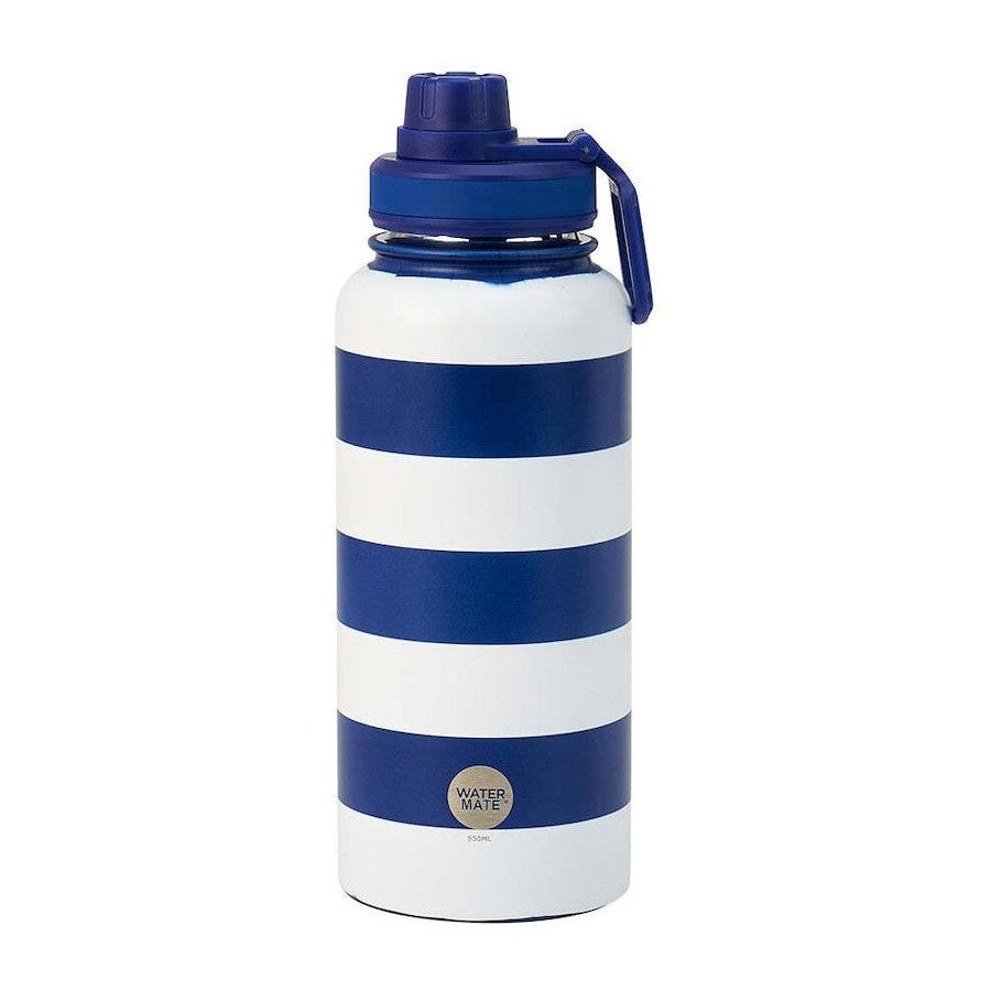 Watermate - Stainless Navy Stripe 950mls