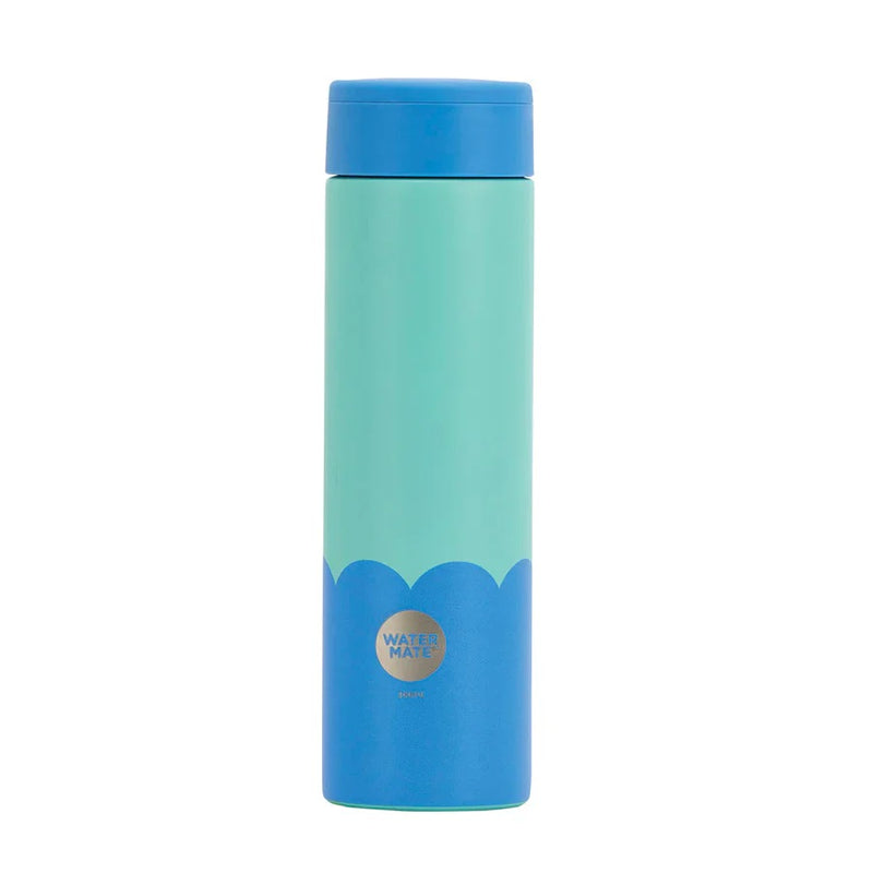 Watermate  - Stainless Wave Mini Bottle 300ml Aqua Blue 
