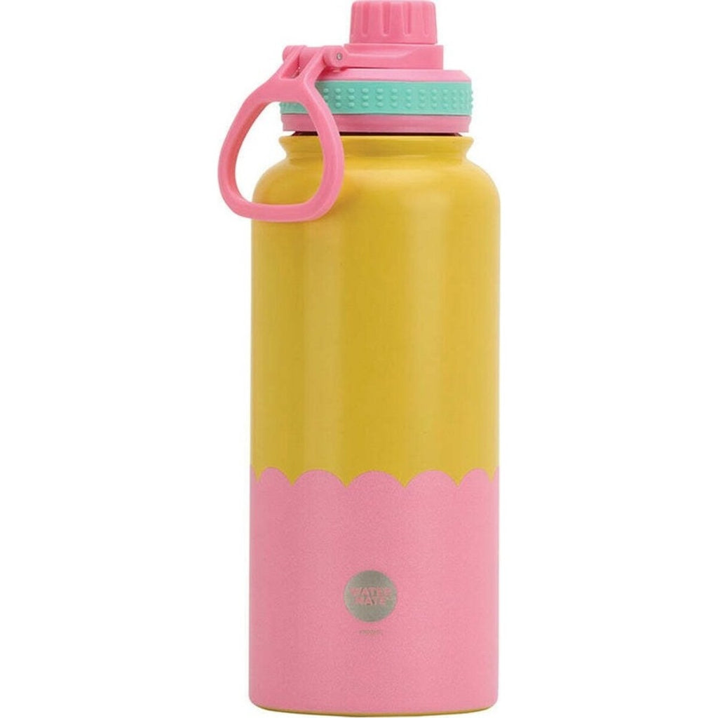 Watermate - Stainless Wave Water Bottle 1ltr Yellow Candy 