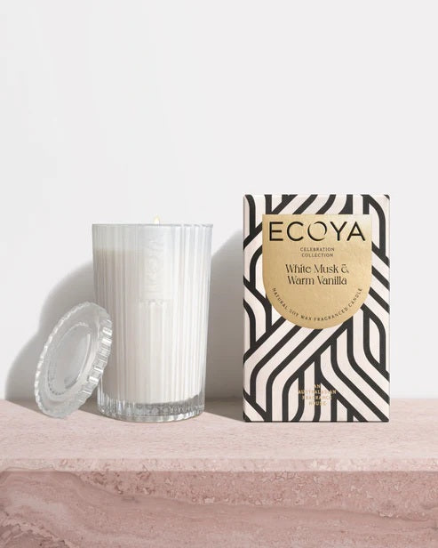 Ecoya - White Musk & Warm Vanilla Celebration Candle 345g