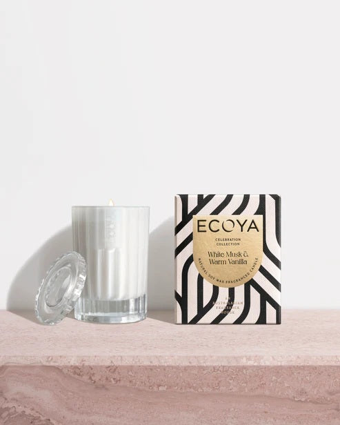 Ecoya - White Musk & Warm Vanilla Mini Celebration Candle