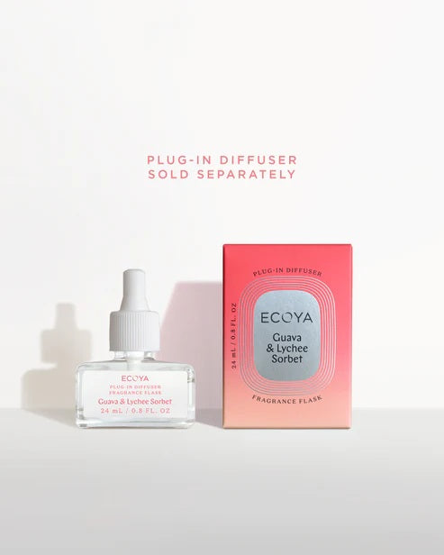 Ecoya - Plug In Diffuser Fragrance Flask Guava And Lychee Sorbet 