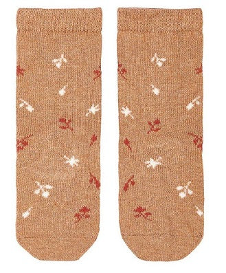 Toshi - Organic Socks Ankle Jacquard Maple Leaves [sz:6-12 Months]