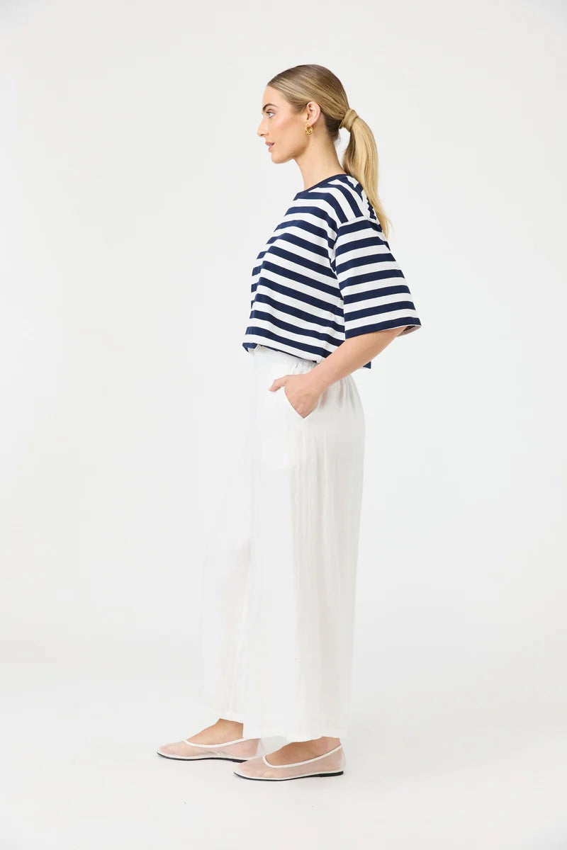 Eb & Ive - Studio Crop Pant Salt [sz:s]