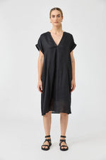Eb & Ive - Studio Midi Shirt Dress Ebony [sz:small]