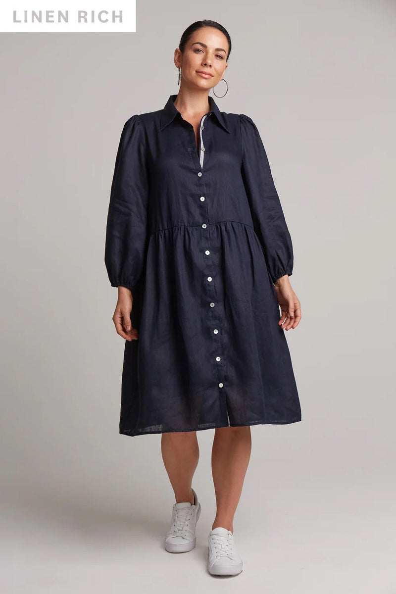 Studio Mid Shirt Dress [sz:small Clr:navy]