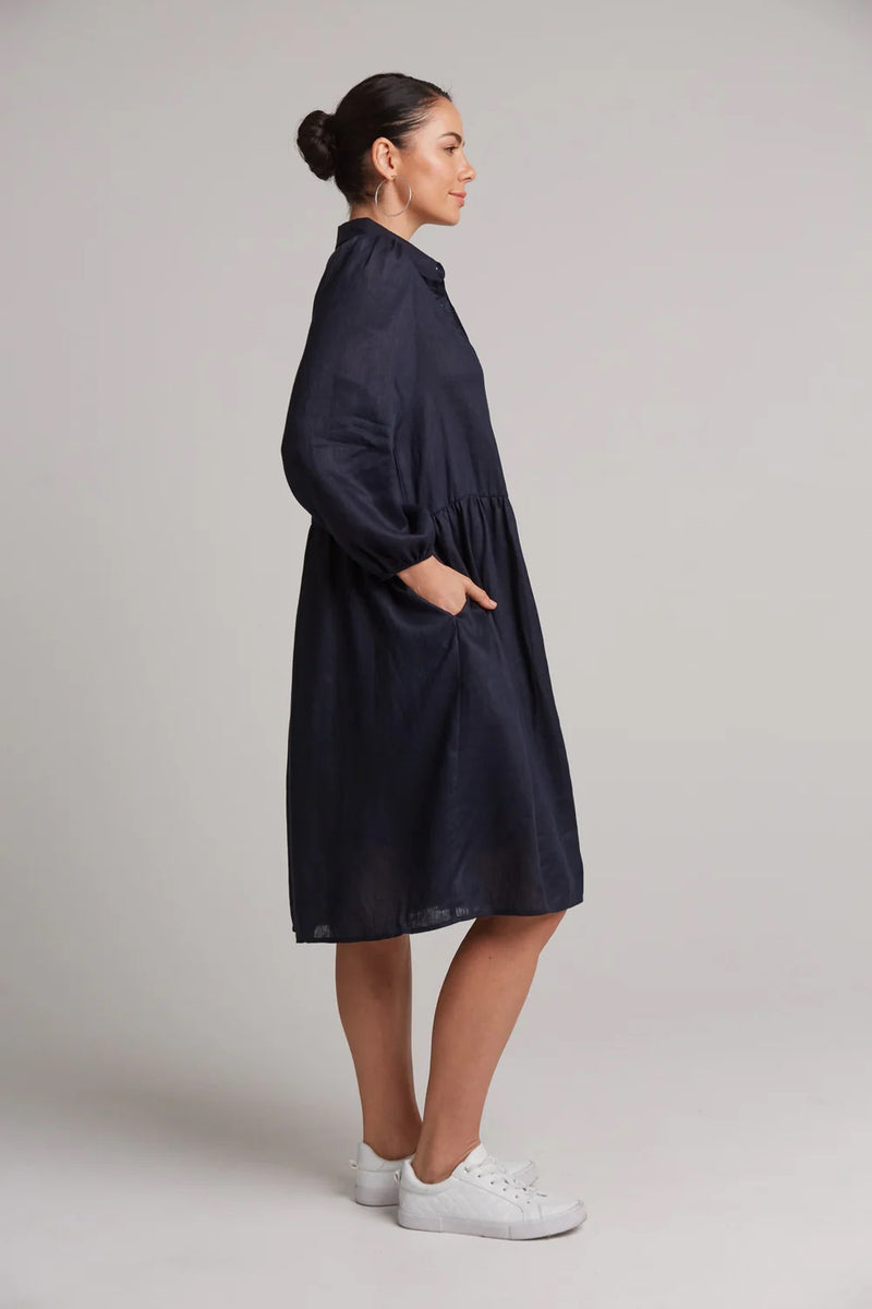 Studio Mid Shirt Dress [sz:small Clr:navy]