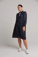 Studio Mid Shirt Dress [sz:small Clr:navy]