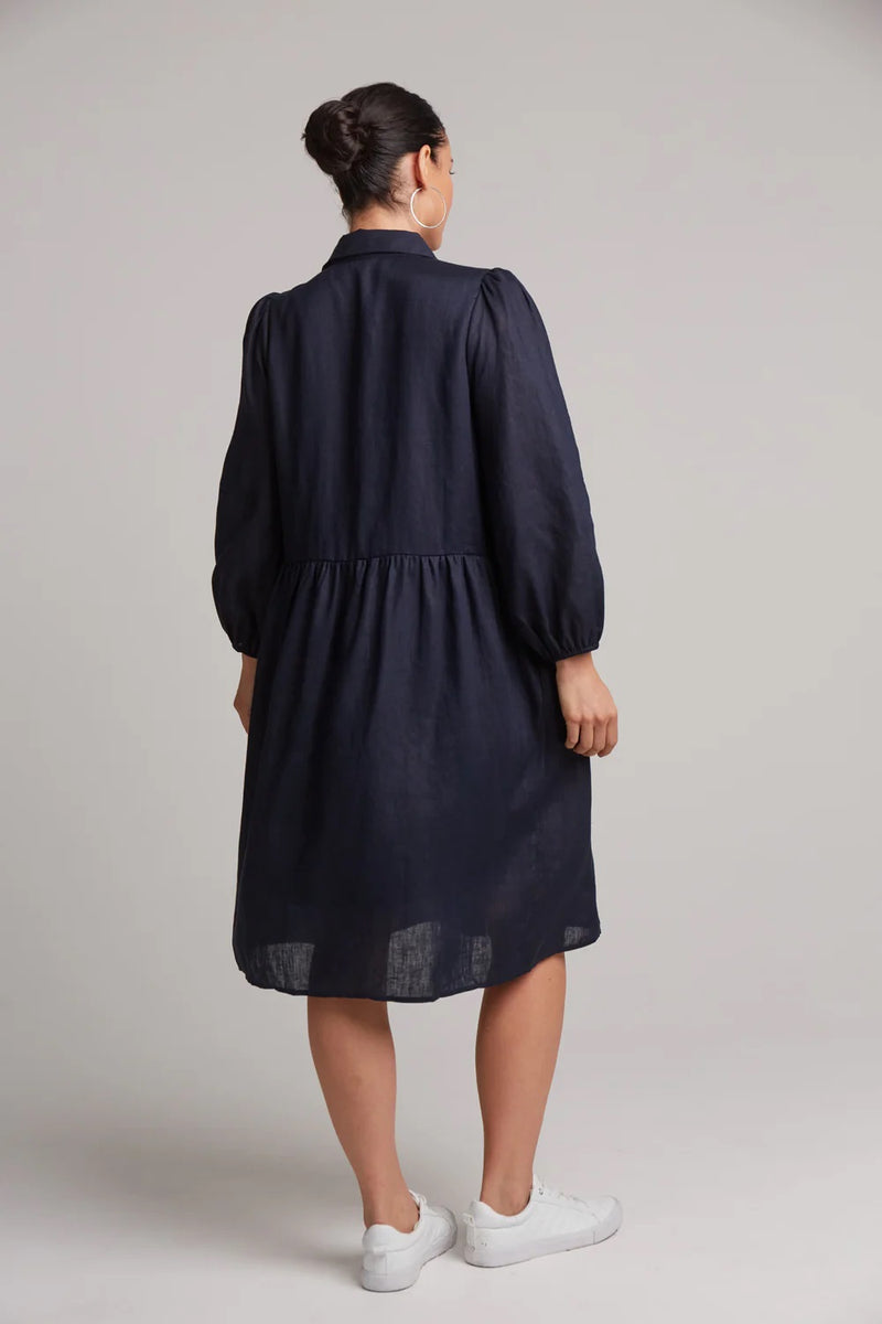 Studio Mid Shirt Dress [sz:small Clr:navy]