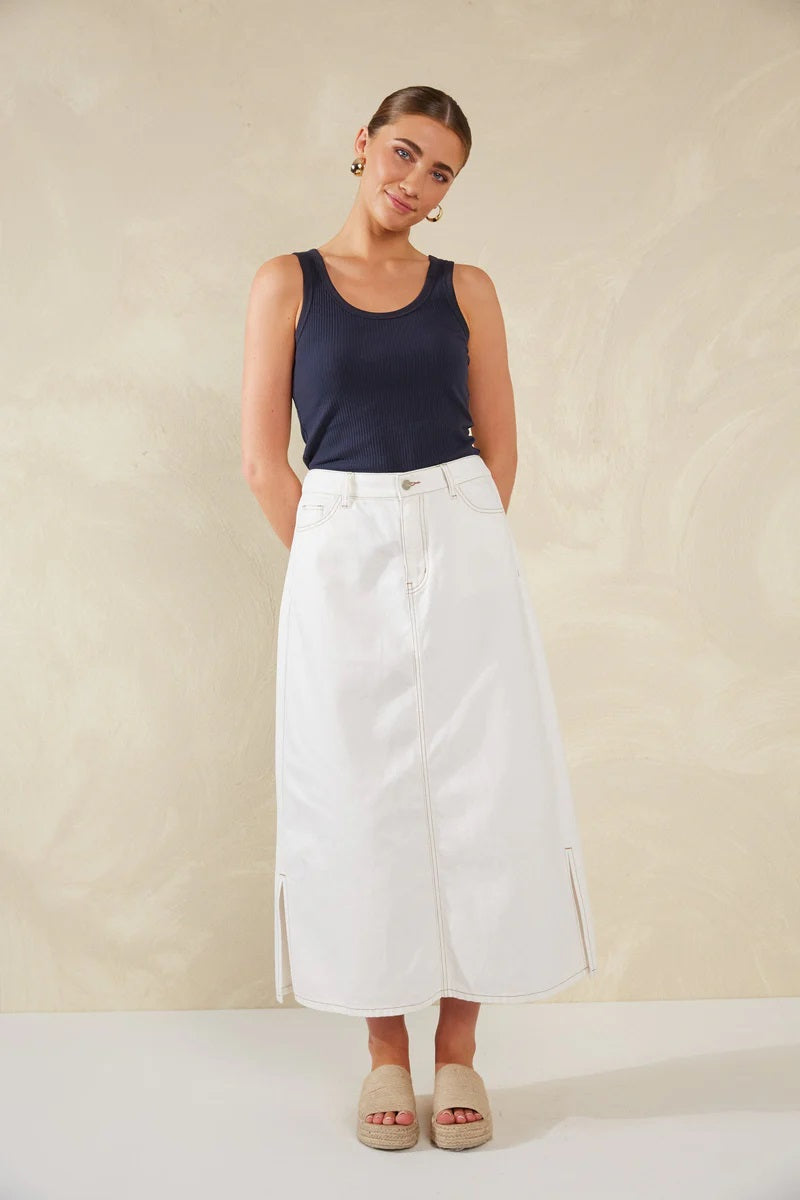 Dalton Denim Skirt [sz:xs/s Clr:white]