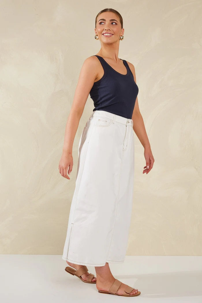 Dalton Denim Skirt [sz:xs/s Clr:white]