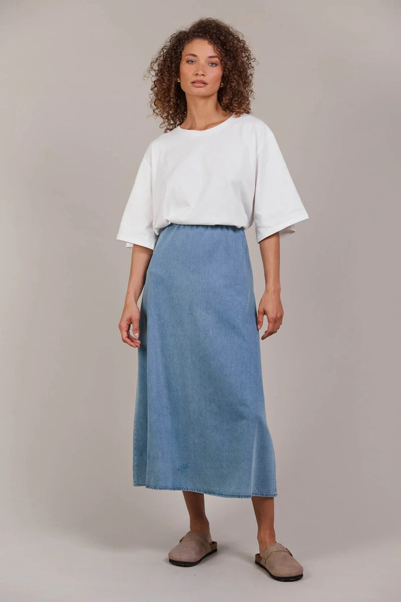 Eb & Ive - Pepi Denim Midi Skirt Denim [sz:s]