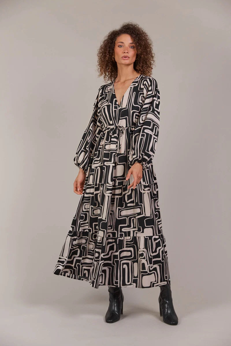 Eb And Ive - Elsie Maxi Dress Geo [sz:s]