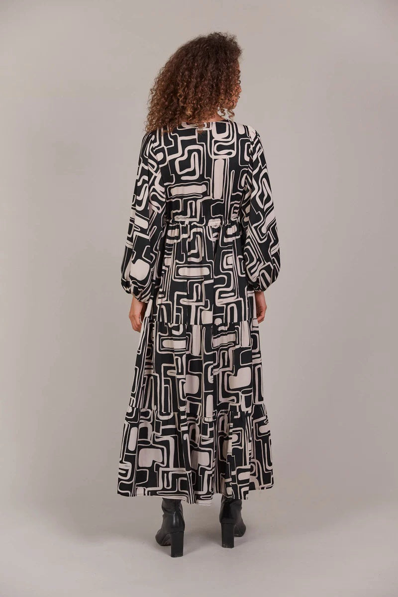 Eb And Ive - Elsie Maxi Dress Geo [sz:s]