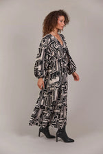 Eb And Ive - Elsie Maxi Dress Geo [sz:s]