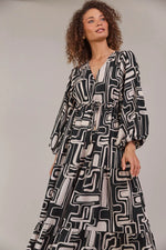 Eb And Ive - Elsie Maxi Dress Geo [sz:s]