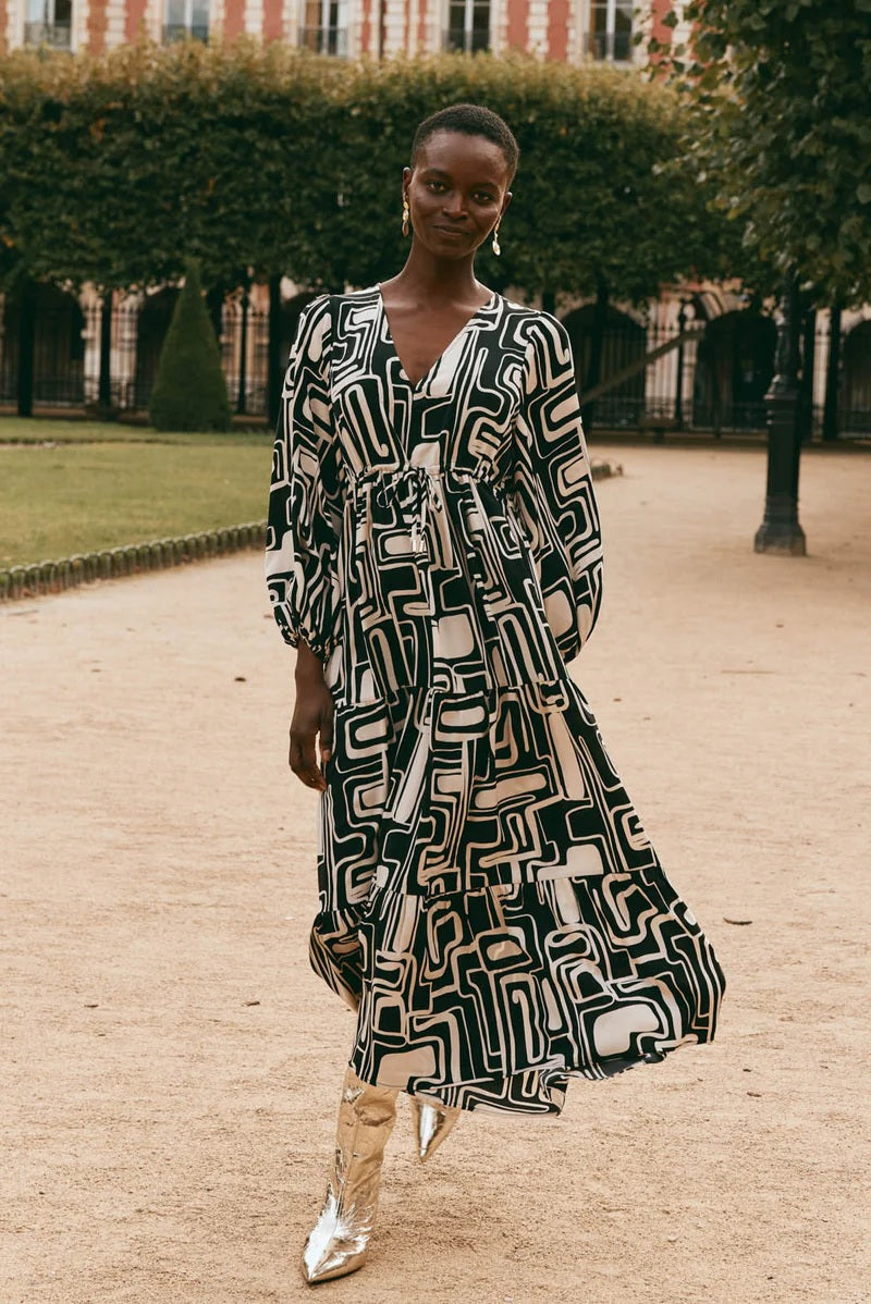 Eb And Ive - Elsie Maxi Dress Geo [sz:s]