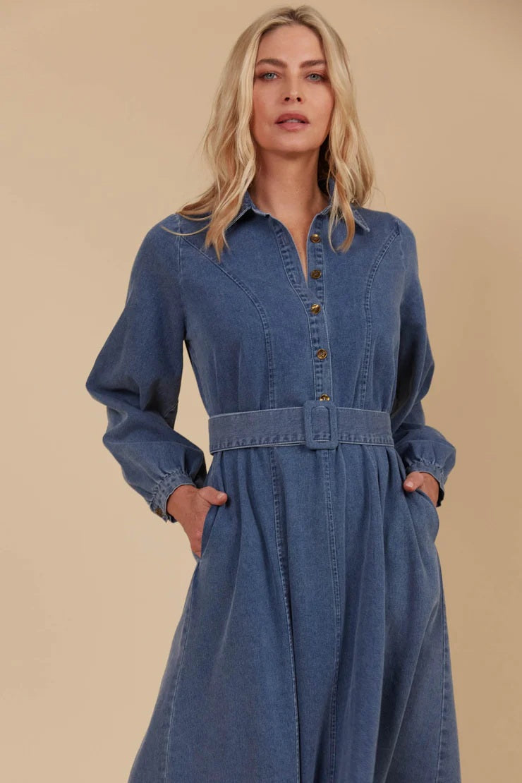 Isle Of Mine - Freya Dress Denim [sz:small]