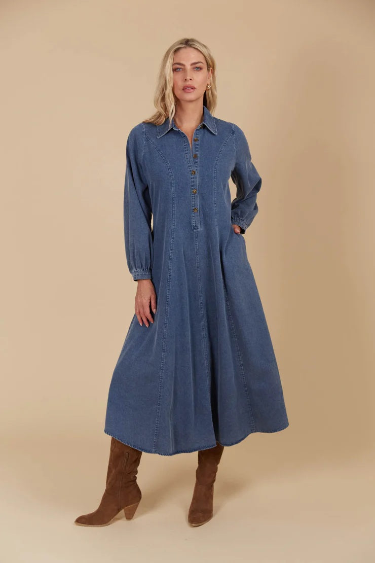Isle Of Mine - Freya Dress Denim [sz:small]